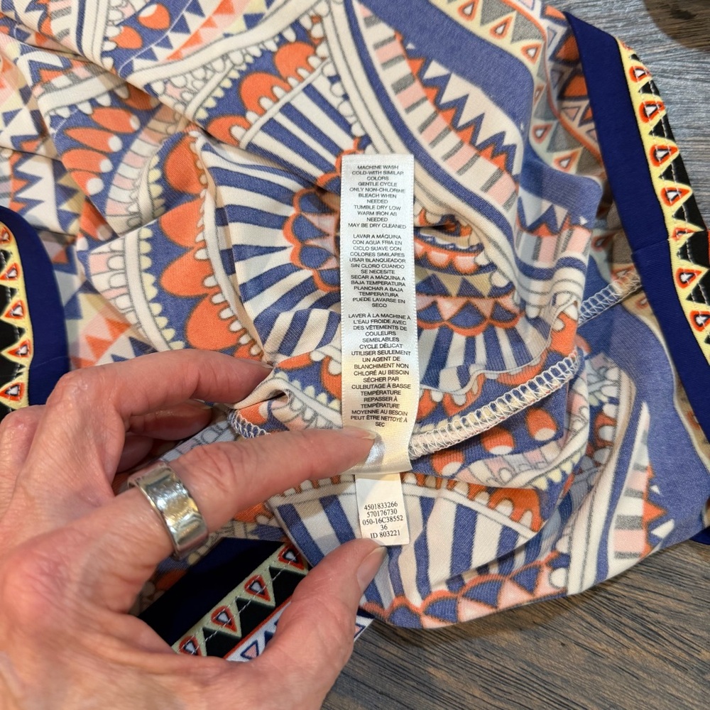 Chico’s Geo Mosaic Knit Dress – Size 3 (XL/16-18) - Picture 6 of 10